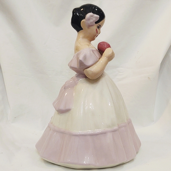 Vintage Artisan Signed Large Porcelain Girl Figurine - Picture 3 of 8